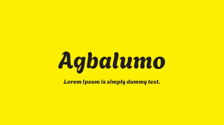 Font chữ cute dễ thương nét tròn: Font Agbalumo
