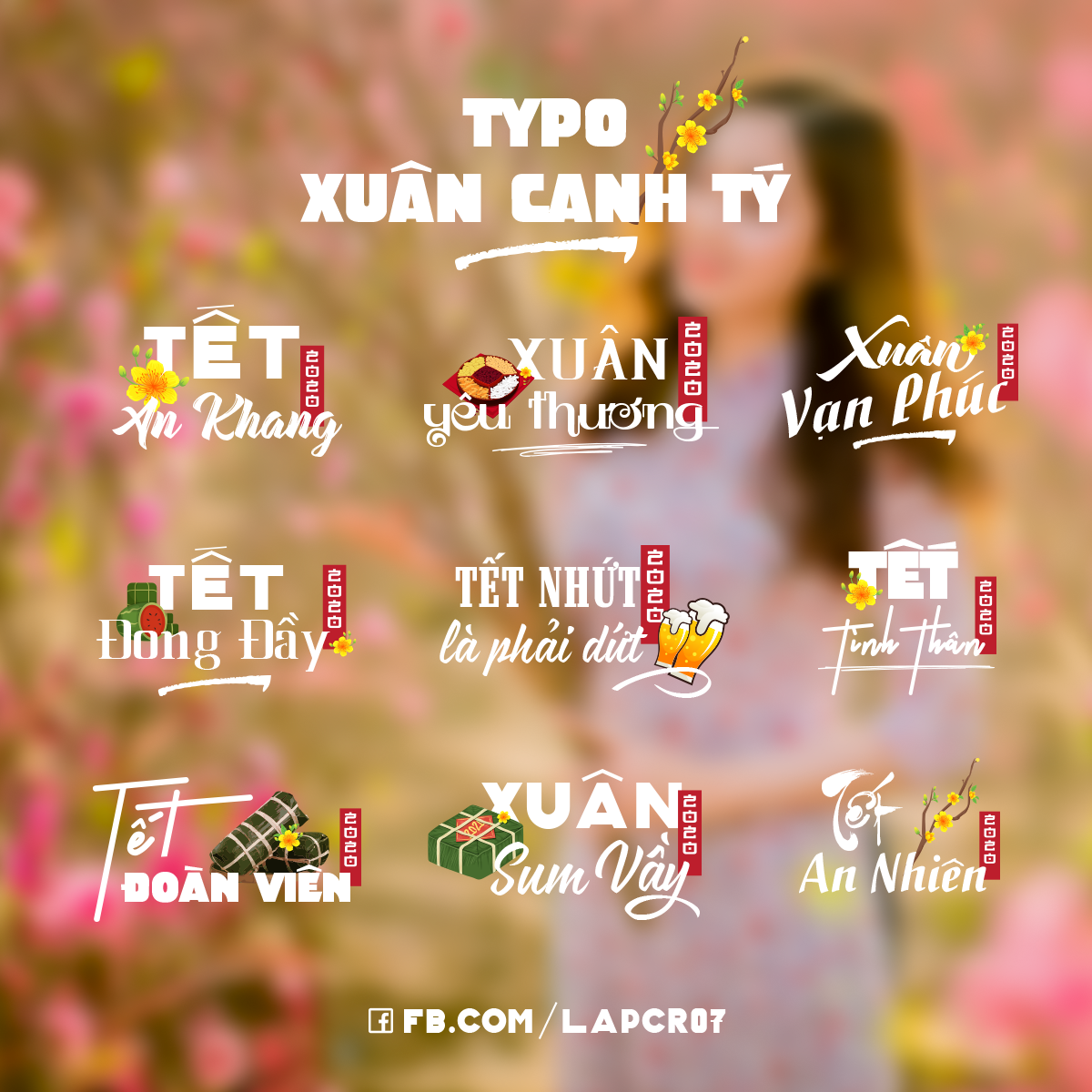 Font chữ chúc mừng năm mới kiểu độc đáo